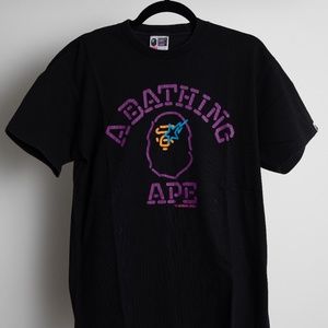 A Bathing Ape Neon Tee with Bag